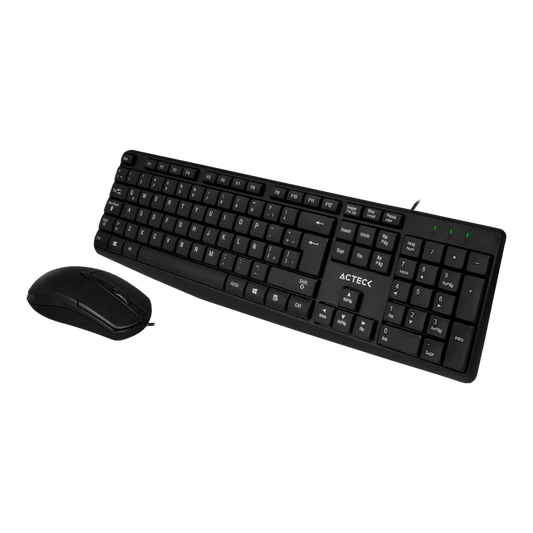 Kit Acteck Creator Mk210 / Teclado Y Mouse / Alambrico Usb / 105 Teclas / EspaÑol / Windows / Optico / 2 Botones + Scroll / 1000 Dpi / Negro / Ac-928984
