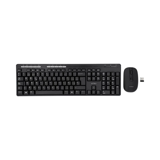 Kit Acteck Creator Mk450 / Teclado Y Mouse / Inalambrico / Receptor Usb / 105 Teclas / Multimedia / EspaÑol / Win- Linux / Membrana / Optico / 1200 Dpi / 2 Botones Scroll / Negro / Ac-931748
