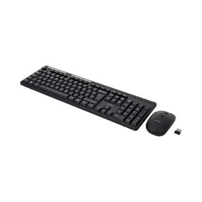 Kit Acteck Creator Mk450 / Teclado Y Mouse / Inalambrico / Receptor Usb / 105 Teclas / Multimedia / EspaÑol / Win- Linux / Membrana / Optico / 1200 Dpi / 2 Botones Scroll / Negro / Ac-931748