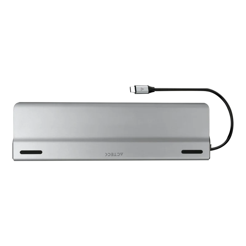 Docking Station Hub Acteck Port X Dh690 / Usb C / 14 Puertos / 5x Usb A - 2x Usb C - Hdmi - Vga - Rj45 - 3.5 Mm - Sd - Micro Sd / Negro / Ac-932950