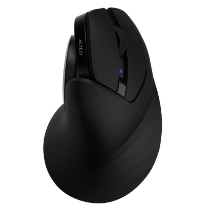 Mouse Acteck Optimize Mi690 / Vertical / Inalambrico / Receptor Usb / Recargable / Optico / 2400 Dpi Ajustable / Negro / Ac-933049