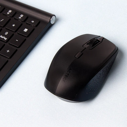 Mouse Acteck Optimize Ergo Mi680 / Inalambrico / Dual / Receptor Usb - Bluetooth / Laser / 1600 Dpi / Negro / Ac-934077