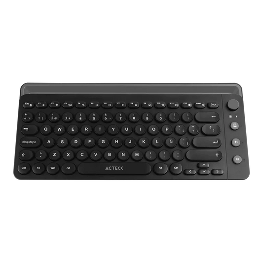 Teclado Acteck Uny Comp Ti685 / Inalambrico / Dual / Multidispositivo / Tkl / EspaÑol / Teclas Multimedia / Ranura Para Dispositivos / 88 Teclas / Negro / Ac-934183