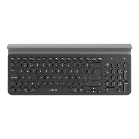 Teclado Acteck Inspire Comp Ti695 / Inalambrico / Dual / Multidispositivo / EspaÑol / Teclas Multifuncion / Ranura Para Dispositivos / 97 Teclas / Negro / Ac-934206