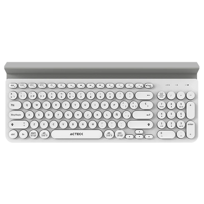 Teclado Acteck Inspire Comp Ti695 / Inalambrico / Dual / Multidispositivo / EspaÑol / 97 Teclas / Blanco  / Ac-934213