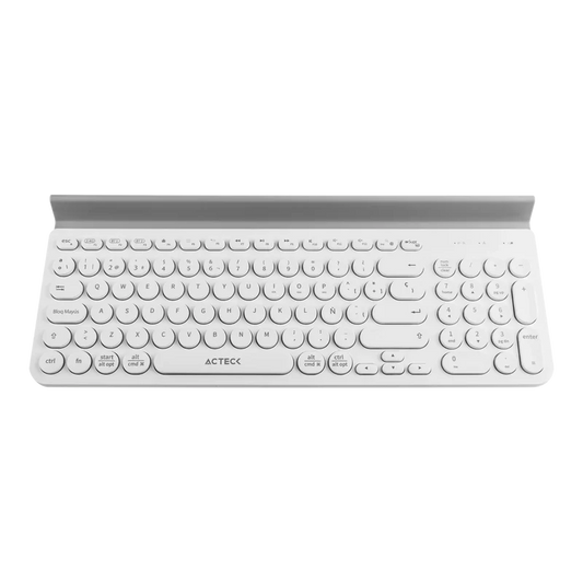 Teclado Acteck Inspire Comp Ti695 / Inalambrico / Dual / Multidispositivo / EspaÑol / 97 Teclas / Blanco  / Ac-934213