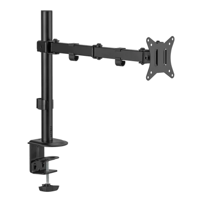 Soporte Acteck Enforce Zone Sm450 / Para Monitor - Television / Fijacion A Escritorio Por Prensa Mecanica /  Atornillado / Vesa / Max 9 Kg / Rotacion 180° / Inclinacion / Metal / Negro / Ac-934596