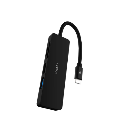 Hub Acteck Gate 5 Dh640 / Usb C / 4 Puertos / Usb A - Hdmi - Lector De Memorias / 10 Cm / Negro / Ac-934633