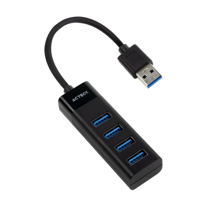 Hub Acteck Port X 3 Dh425 / Usb A / 4 Puertos Usb 3.0 / 30 Cm / Negro / Ac-934664