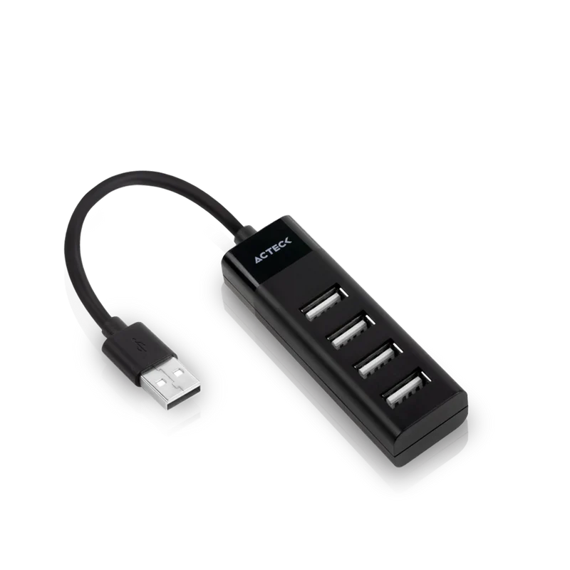 Hub Acteck Port X 2 Dh420 / Usb A / 4 Puertos Usb 2.0 / 30 Cm / Negro / Ac-934671