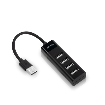 Hub Acteck Port X 2 Dh420 / Usb A / 4 Puertos Usb 2.0 / 30 Cm / Negro / Ac-934671