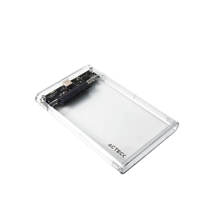 Carcasa Case Enclosure Para Disco Duro Acteck Armor Clear Hc440 / Ssd 2.5 / Conexion Usb C / Sata / Transparente / Ac-934695