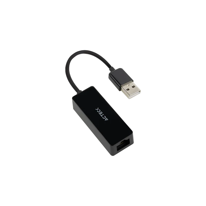 Adaptador Acteck Shift Plus Ae420 / Rj45 (ethernet) A Usb A / 100 Mbps / Negro / Ac-934732