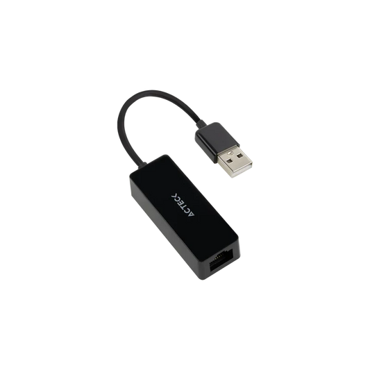 Adaptador Acteck Shift Plus Ae420 / Rj45 (ethernet) A Usb A / 100 Mbps / Negro / Ac-934732