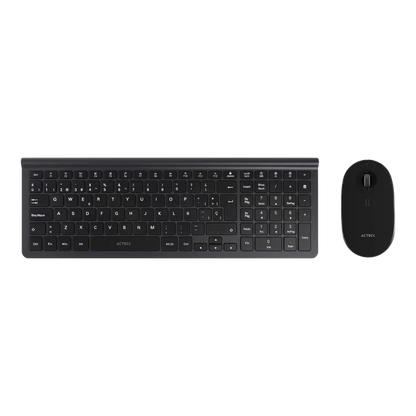 Kit Acteck Edge Mk675 / Teclado Y Mouse / Inalambrico / Receptor Usb / EspaÑol / 107 Teclas / Optico / 1600 Dpi / Negro / Ac-934954