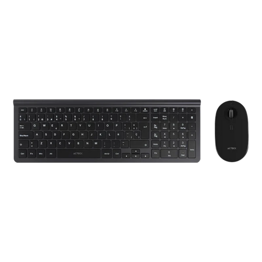Kit Acteck Edge Mk675 / Teclado Y Mouse / Inalambrico / Receptor Usb / EspaÑol / 107 Teclas / Optico / 1600 Dpi / Negro / Ac-934954