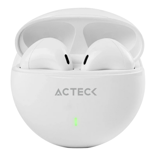 Audifonos Acteck Sense Ep230 / Inalambricos / Bluetooth / Control Tactil / Proteccion Ipx4 Contra Salpicaduras / Blanco / Ac-935111
