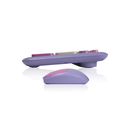 Kit 2 En 1 Teclado Y Mouse Inalambrico Creator Chic Mk47 / 110 Teclas / Membrana / Raton Optico / Usb 2.4 Ghz / 2 Botones + Scroll / Morado / Ac-935173