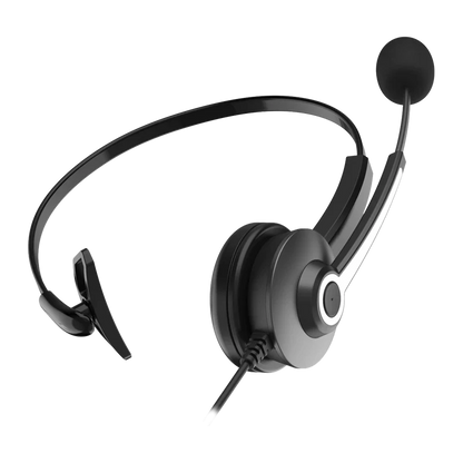Audifonos Acteck Centric Pro Hn620 / Alambricos / Diadema Para Conferencia / Usb / Microfono Flexible / 4 Botones Controladores / Negro / Ac-935326