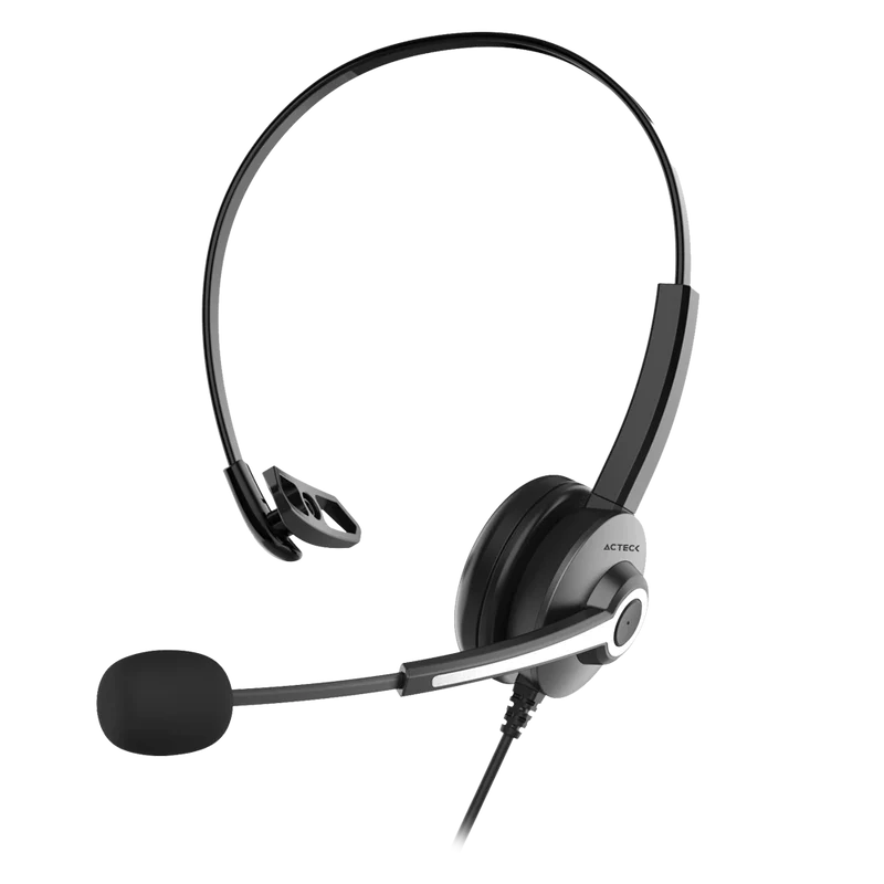 Audifonos Acteck Centric Pro Hn620 / Alambricos / Diadema Para Conferencia / Usb / Microfono Flexible / 4 Botones Controladores / Negro / Ac-935326