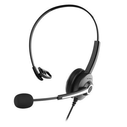 Audifonos Acteck Centric Pro Hn620 / Alambricos / Diadema Para Conferencia / Usb / Microfono Flexible / 4 Botones Controladores / Negro / Ac-935326