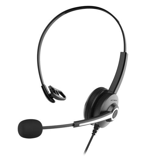 Audifonos Acteck Centric Pro Hn620 / Alambricos / Diadema Para Conferencia / Usb / Microfono Flexible / 4 Botones Controladores / Negro / Ac-935326