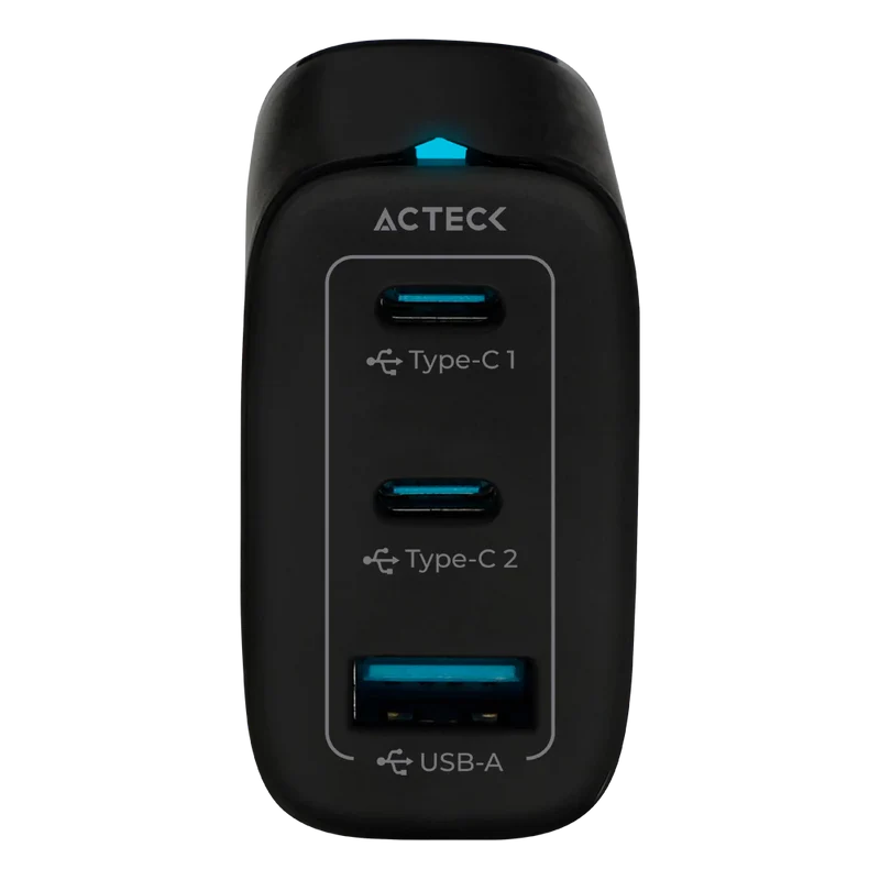 Cargador De Pared Acteck Energon Plus Cp440 / 40 W / Carga Dp / Carga Rapida / Usb C Usb A / Garantia 1 AÑo / Negro / Ac-935562