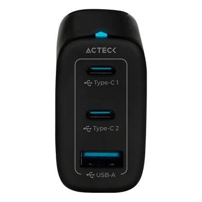 Cargador De Pared Acteck Energon Plus Cp440 / 40 W / Carga Dp / Carga Rapida / Usb C Usb A / Garantia 1 AÑo / Negro / Ac-935562