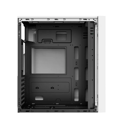 Gabinete Acteck Viken Gm434 / Media Torre / Micro Atx, Mini Itx / Fuente 500w / Iluminacion Rgb / Panel Cristal Templado, Metal / Blanco / Ac-935708