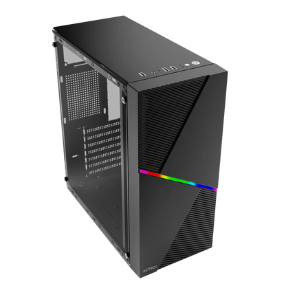 Gabinete Acteck Draco Gm450 / Media Torre / Atx, Micro Atx, Mini Itx / Fuente 500w / Panel Cristal Templado, Metal / Negro / Ac-935715