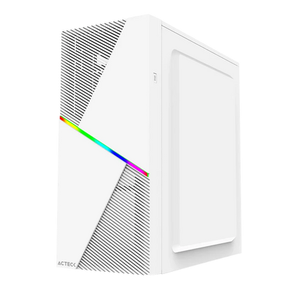 Gabinete Acteck Draco Gm450 / Atx/ Micro Atx / Itx / Usb 2.0 X 2 / Fuente De Poder 500 W Incluida / Blanco / Ac-935722