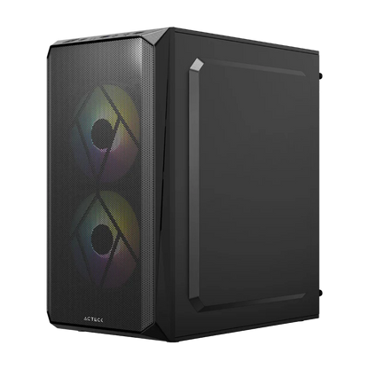 Gabinete Acteck Doom Gi630 / Micro Torre / Micro Atx, Mini Itx / Fuente 500w / Ventilador Rgb / Panel Acrilico, Metal / Negro / Ac-935739