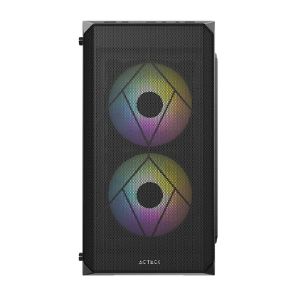Gabinete Acteck Doom Gi630 / Micro Torre / Micro Atx, Mini Itx / Fuente 500w / Ventilador Rgb / Panel Acrilico, Metal / Negro / Ac-935739