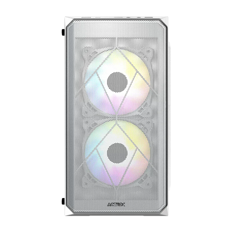 Gabinete Acteck Doom Gi630 / Mini Torre / Micro Atx - Mini Itx / Fuente De Poder 500w / Panel Acrilico / 3 Ventiladores Frgb Incluidos / Blanco / Ac-935746