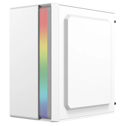 Gabinete Acteck Fusion Ii Gi440 / Mini Torre / Micro Atx, Mini Itx / Fuente De Poder 500w / Panel Acrilico / Metal / Blanco / Ac-935760