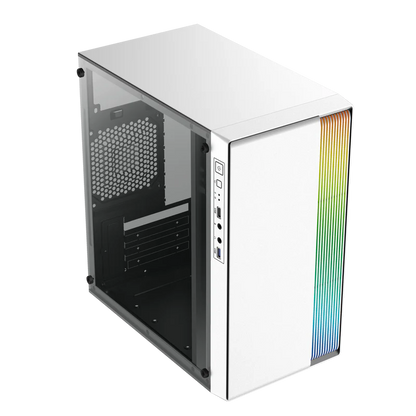 Gabinete Acteck Fusion Ii Gi440 / Mini Torre / Micro Atx, Mini Itx / Fuente De Poder 500w / Panel Acrilico / Metal / Blanco / Ac-935760