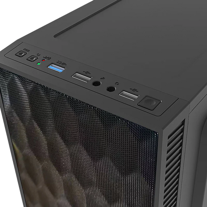 Gabinete Acteck Fuji Gc470 / Mini Torre / Micro Atx , Mini Itx / Fuente 500w / Ventilador Rgb / Panel Acrilico, Metal / Negro / Ac-935838