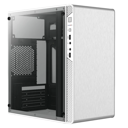 Gabinete Acteck Performance Ii Gi215w / Mini Torre / Micro Atx - Itx / Fuente De Poder 500w Incluida / Panel Acrilico - Metal / Blanco / Ac-935852