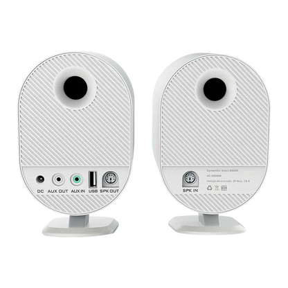 Bocinas Acteck Dynamic Exact Bs630 / Para Escritorio / Indicador De Led / Sonido Estereo / Inalambrica / Bluetooth 5.0, Aux 3-5 Mm, Usb / 20 W / Blanco / Ac-935876