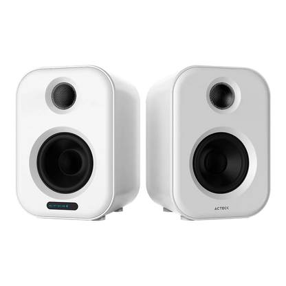 Bocina Acteck Dynamic Exact Bs650 / Bluetooth Para Escritorio / Bluetooth 5.0, Aux 3.5 Mm Y Usb / 50 W / Pantalla Led / Control Remoto / Blanca / Ac-935883