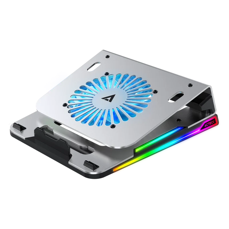 Base Enfriadora Acteck Froost Ex Be650 / 4 Puertos Usb / 16 Pulgadas / Peso 0.750 G /1 Ventilador / Aluminio / Antiderrapante / Rgb / Ac-936156