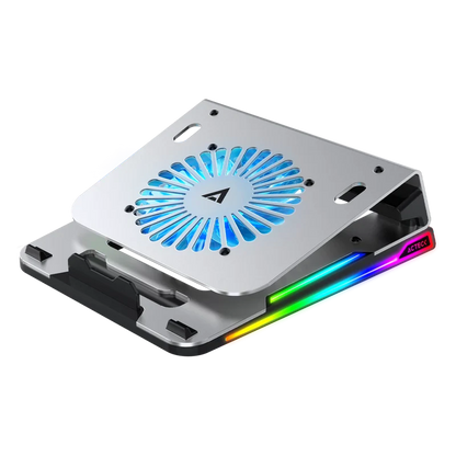 Base Enfriadora Acteck Froost Ex Be650 / 4 Puertos Usb / 16 Pulgadas / Peso 0.750 G /1 Ventilador / Aluminio / Antiderrapante / Rgb / Ac-936156