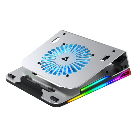 Base Enfriadora Acteck Froost Ex Be650 / 4 Puertos Usb / 16 Pulgadas / Peso 0.750 G /1 Ventilador / Aluminio / Antiderrapante / Rgb / Ac-936156