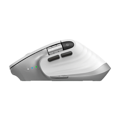 Mouse Acteck Virtuos Pro Mi780 / Vertical / Inalambrico / Dual Bluetooth + Usb / Recargable / Scroll Horizontal / Optico / 8 Botones / 3200 Dpi Ajustable / Blanco / Ac-936194