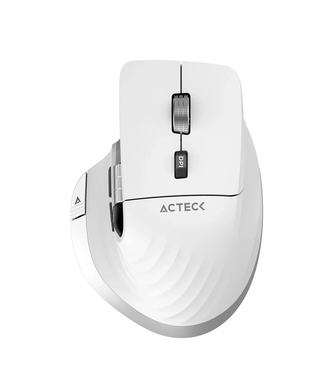Mouse Acteck Virtuos Pro Mi780 / Vertical / Inalambrico / Dual Bluetooth Usb / Recargable / Scroll Horizontal / Optico / 8 Botones / 3200 Dpi Ajustable / Blanco / Ac-936194