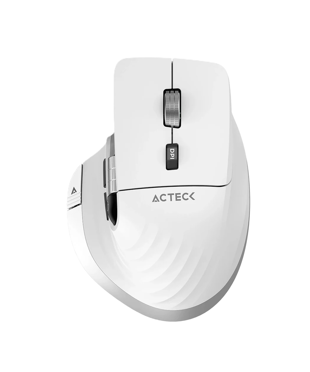 Mouse Acteck Virtuos Pro Mi780 / Vertical / Inalambrico / Dual Bluetooth Usb / Recargable / Scroll Horizontal / Optico / 8 Botones / 3200 Dpi Ajustable / Blanco / Ac-936194