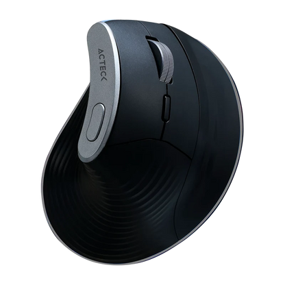 Mouse Acteck Virtuos Fitt Pro Mi770 / Vertical / Ergonomico / Inalambrico / Dual - Usb - Bluetooth / Recargable / Optico / 2400 Dpi Ajustable / 8 Botones Scroll / Negro / Ac-936200