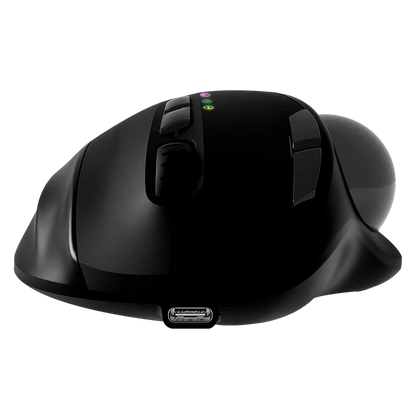 Mouse Acteck Virtuos Art Mi790 / Inalambrico / Dual  Bluetooth + Usb / 2400 Dpi Ajustable / Trackball / 7 Botones + Scroll / Recargable / Negro / Ac-936309