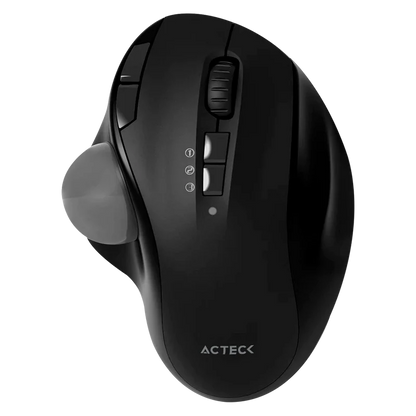 Mouse Acteck Virtuos Art Mi790 / Inalambrico / Dual  Bluetooth + Usb / 2400 Dpi Ajustable / Trackball / 7 Botones + Scroll / Recargable / Negro / Ac-936309