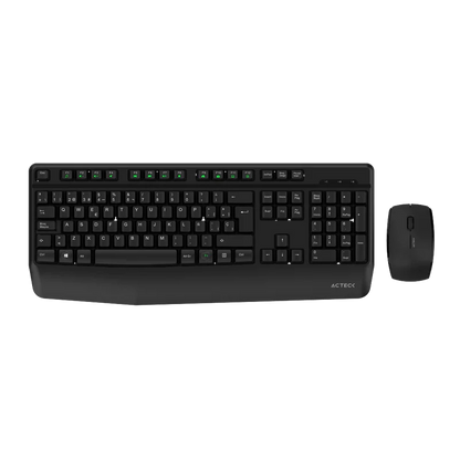 Kit Acteck Creator Plus Mk465 / Teclado Y Mouse / Inalambrico / Receptor Usb / 105 Teclas / Ergonomico - Multifuncion / Win - Mac - Ios - Android / Optico / 1200 Dpi / 3 Botones / Negro / Ac-936354